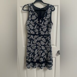 Mix by 41 Hawthorn Dress Navy Blue White Floral